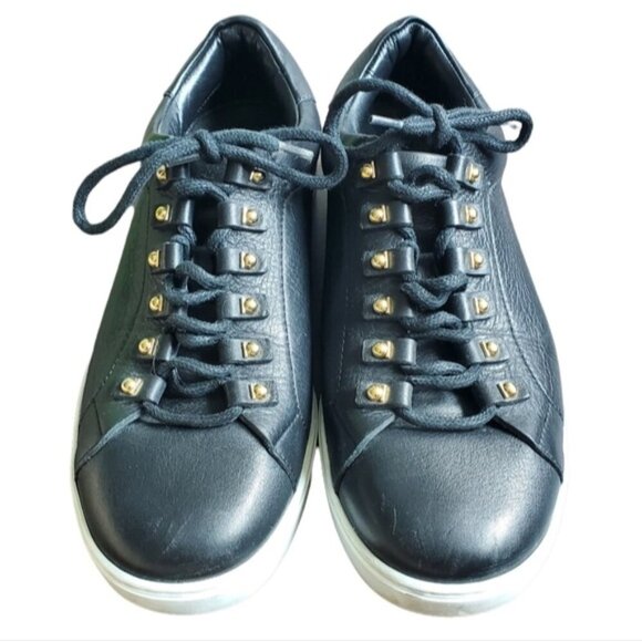 Salvatore Ferragamo Leather Lace Up Sneakers Size 7 - Picture 1 of 14